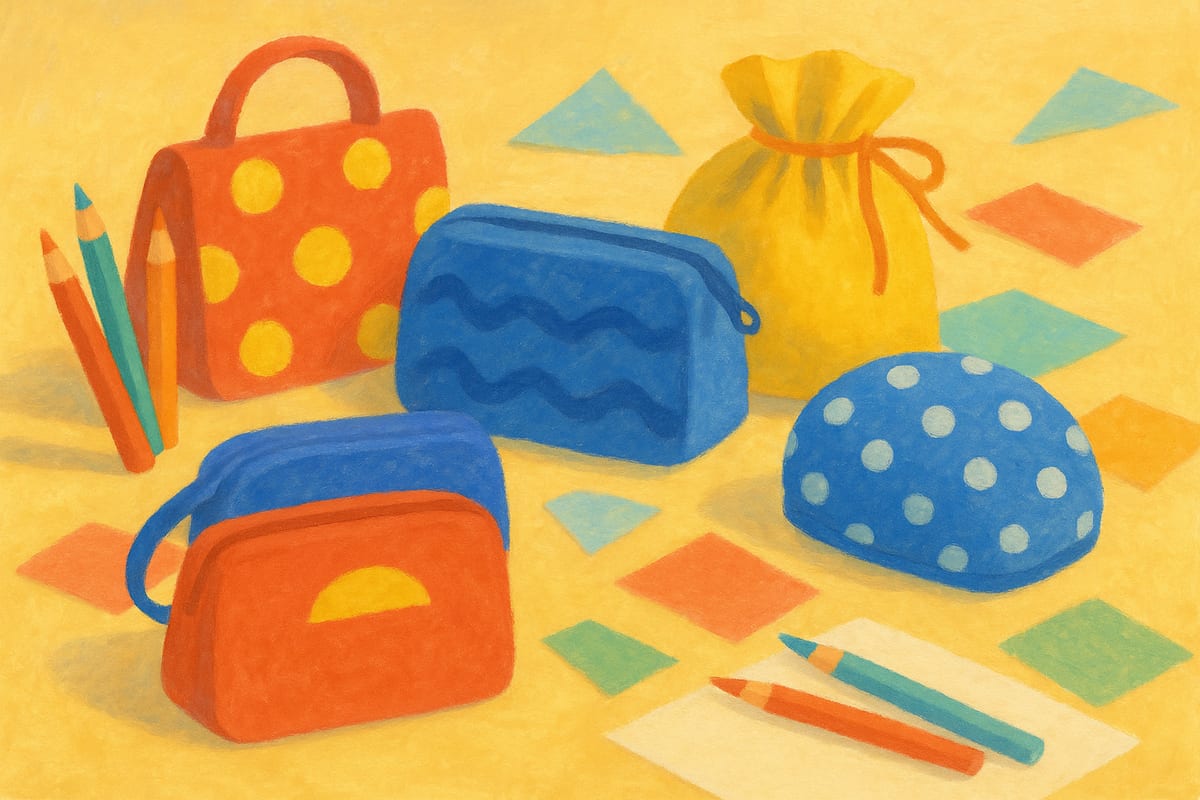 Backpacks & Bags — generic kids apparel editorial illustration
